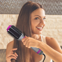 One Step Hair Blower Brush 360° Rotating Power Cable Hot Air Paddle Styling Brush Negative Ion Generator Curling Combair Straigh 3
